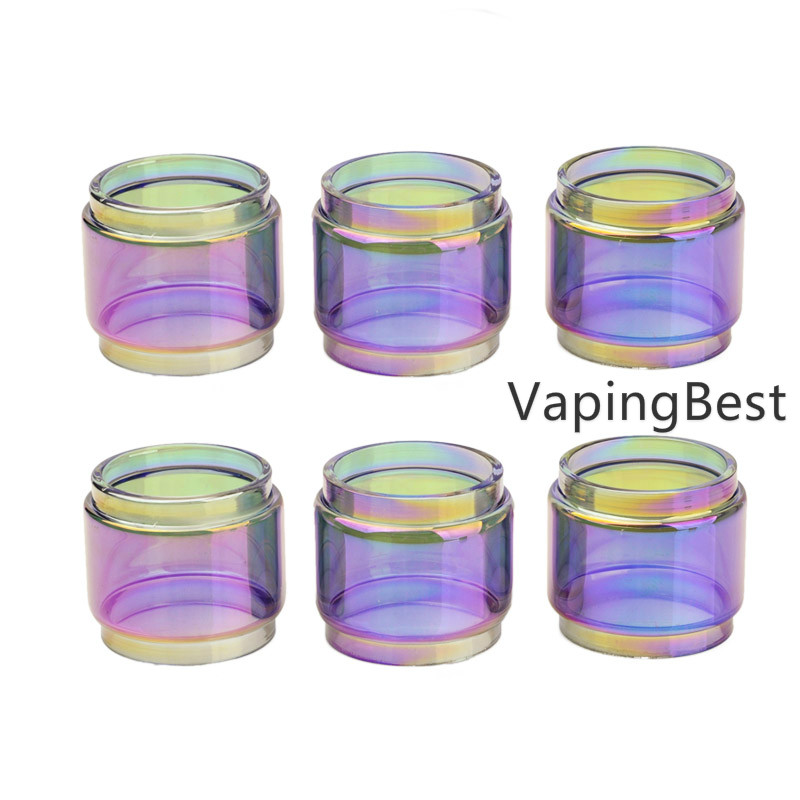 Replacement Beautiful Rainbow Extended Bulb Glass Tube For SMOK Spirals Atomizer (2PCS)